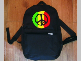 Rasta Peace  jednoduchý ľahký ruksak, rozmery pri plnom obsahu cca: 40x27x10cm materiál 100%polyester